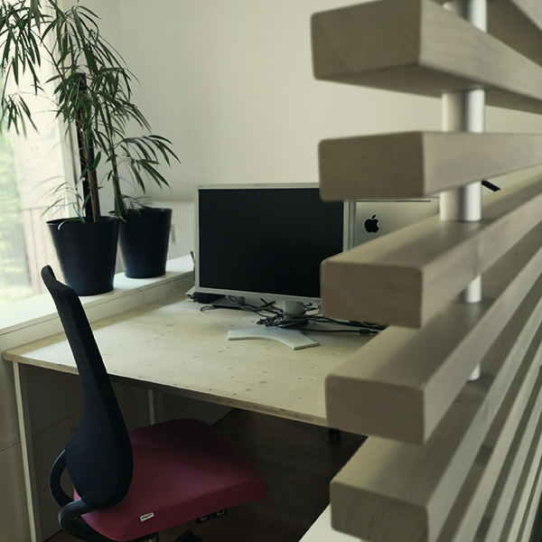 Abgetrennter Bürobereich